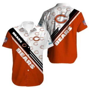 Chicago Bears Hawaiian Shirt Diagonal Stride Design 441058