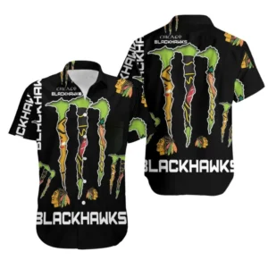 Chicago Blackhawks Monster Energy Hawaiian Shirt 374058