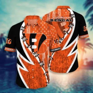 Cincinnati Bengals Hawaiian Shirt Lightning Lace Design 443243