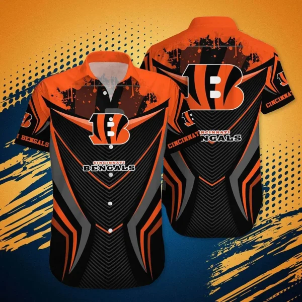 Cincinnati Bengals Hawaiian Shirt Steel Clash Design 876987
