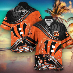 Cincinnati Bengals Hawaiian Shirt Sunset Rush Design 446109