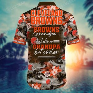 Cleveland Browns Grandpa Vibes Hawaiian Shirt Teecharis 3