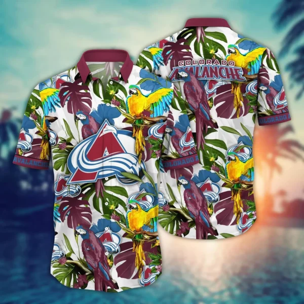 Colorado Avalanche Hawaiian Shirt Tropical Paradise Design 218912