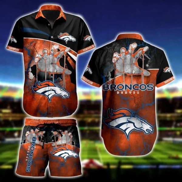 Denver Broncos Hawaiian Shirt Fierce Fan Design 860404