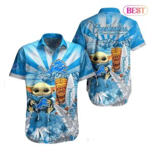 Detroit Lions Baby Yoda Hawaiian Shirt Tropical Breeze 325198