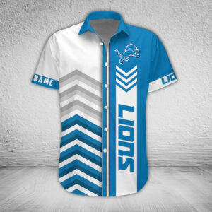 Detroit Lions Chevron Custom Hawaiian Shirt Teecharis 2