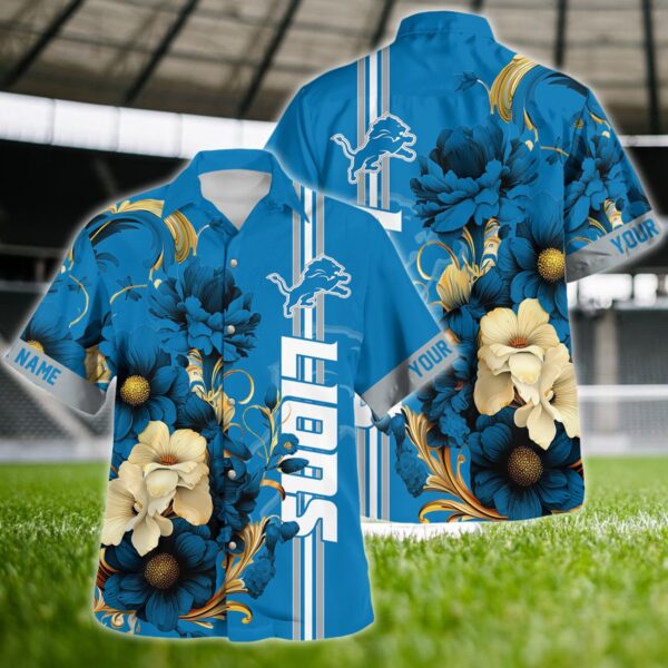 Detroit Lions Hawaiian Shirt Floral Design 906332