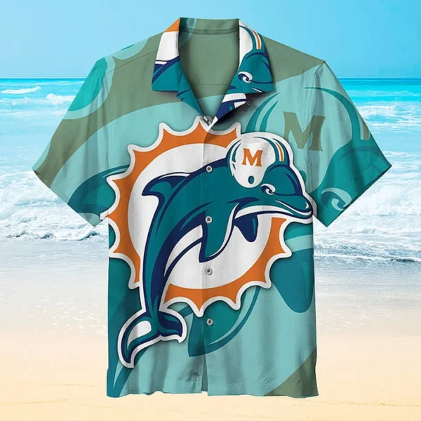 Miami Dolphins Hawaiian Shirt Classic Emblem Design 444030