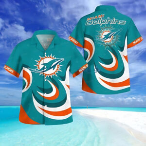 Miami Dolphins Hawaiian Shirt Swirl Power Design 858388