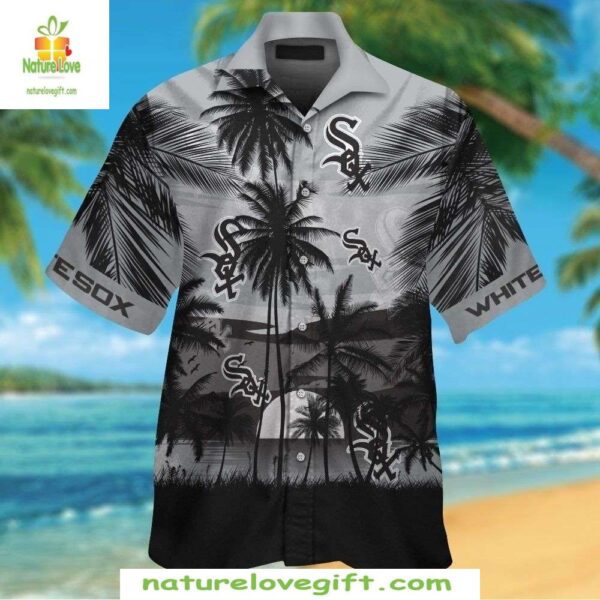 Chicago White Sox Hawaiian Shirt MLB Baseball Apparel Palm Shadow Style