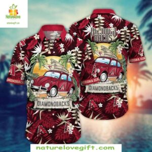Arizona Diamondbacks MLB Hawaiian Shirt Vintage Car Palm Baseball Apparel