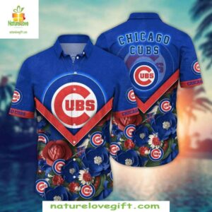 Chicago Cubs Hawaiian Shirt MLB Team Emblem Stylish Baseball Apparel