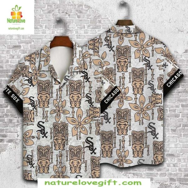 Chicago White Sox Hawaiian Shirt Tribal Beige MLB Baseball Apparel