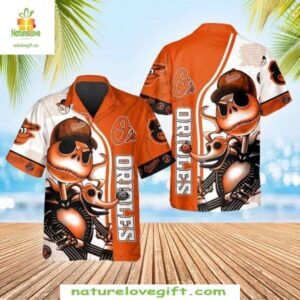 Jack Skellington Orioles Hawaiian Shirt Spooktacular Baltimore MLB Baseball Fan Shirt