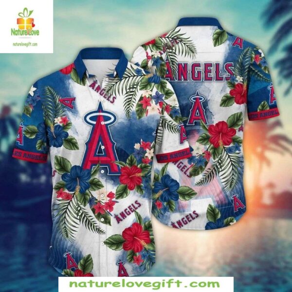 Los Angeles Angels MLB Hawaiian Shirt Floral Fest Tropical Baseball Apparel