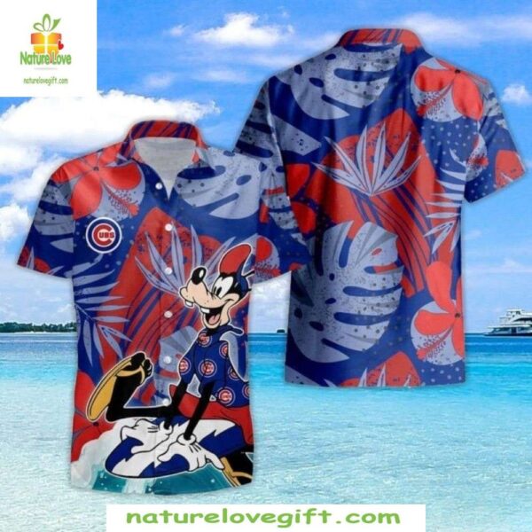 Chicago Cubs Hawaiian Shirt Goofy Surfing Graphic Baseball Apparel