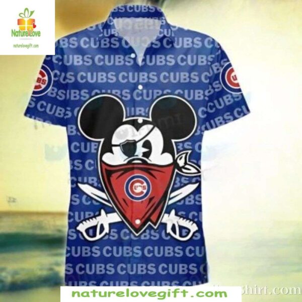 Chicago Cubs Hawaiian Shirt Mickey Pirate Graphic Baseball Apparel