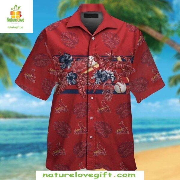 MLB Hawaiian Shirt Monstera Leaf Cardinals Baseball Stylish Apparel