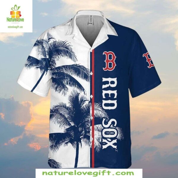 Boston Red Sox Hawaiian Shirt Palm Tree Breeze MLB Baseball Apparel