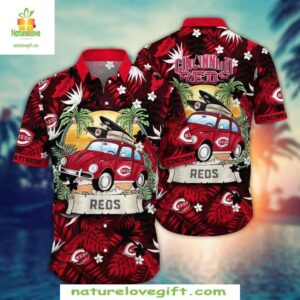 Cincinnati Reds Hawaiian Shirt Retro Roadster Stylish Baseball Fan Apparel