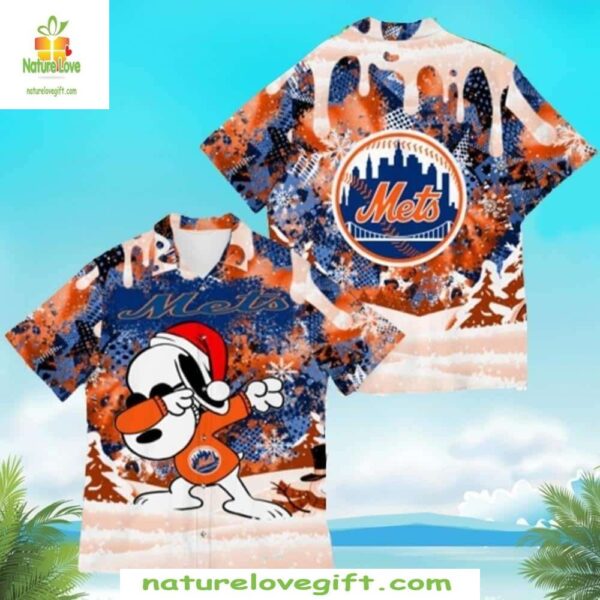 NY Mets Hawaiian Shirt Snoopy Dabbing Exclusive Baseball Apparel