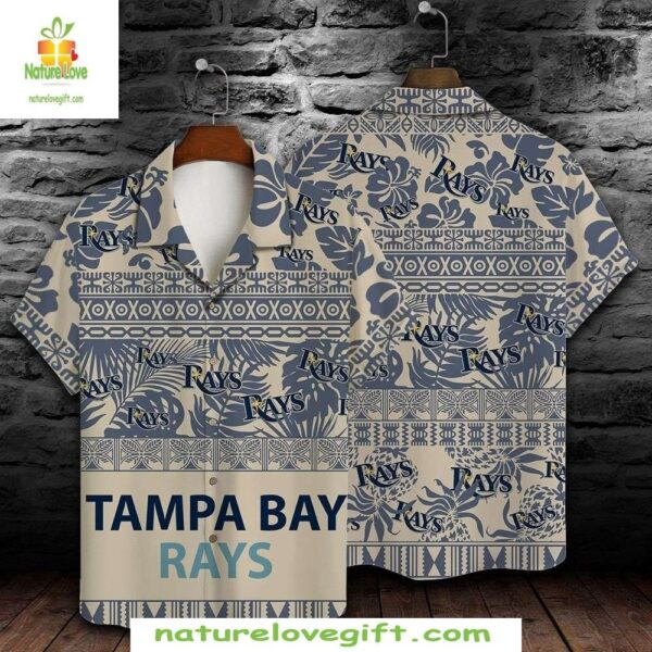 Tampa Bay Rays Hawaiian Shirt Tropical Tiki Mask Baseball Apparel
