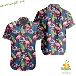 Colorado Avalanche Hawaiian Shirt Flamingo Button Up LV6A3C1BF1E868C152