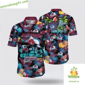 Colorado Avalanche Tropical Fruit Hawaiian Shirt Summer LV WJNUCOKY
