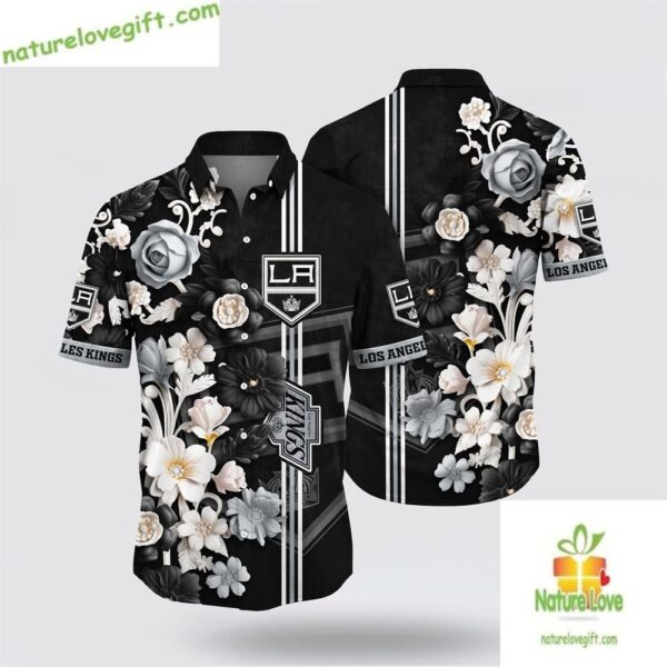 Los Angeles Kings Hawaiian Shirt Tropical Floral Summer Shirt LVYHFQLREX
