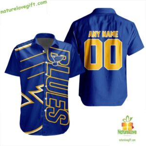 St Louis Blues Hockey Hawaiian Shirt Aloha Button Up