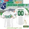Irish Heritage Night Kansas City Royals Custom Baseball Jersey