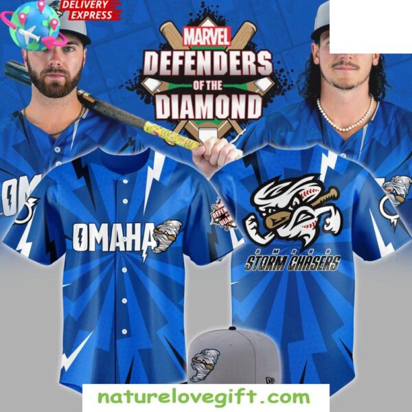 Marvel Defenders of the Diamond Baseball Jersey Omaha Storm Chasers