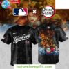 Demon Slayer New York Yankees Black Baseball Jersey