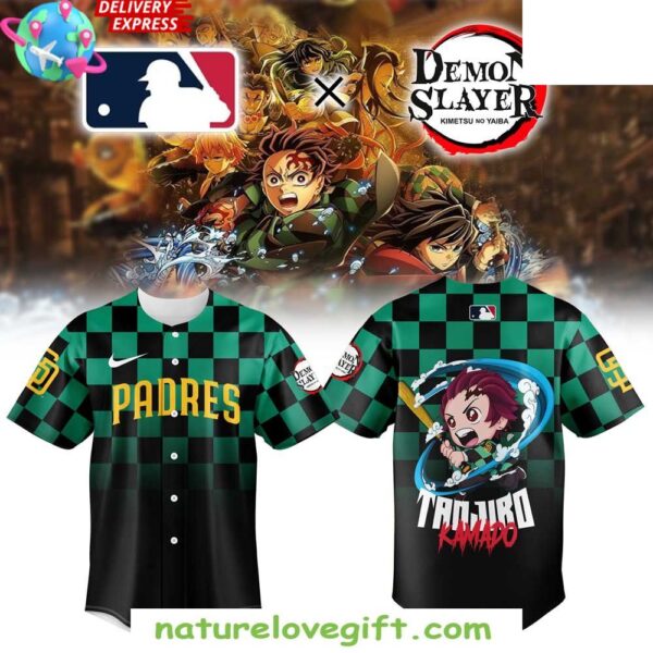 Demon Slayer San Diego Padres Baseball Jersey