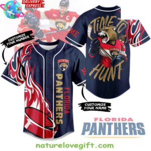 Florida Panthers Custom Hockey Baseball Jersey