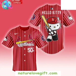 Hello Kitty x St Louis Cardinals 50th Anniversary Baseball Jersey