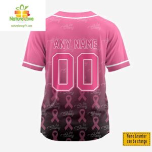 Custom Name And Number MLB Tampa Bay Rays Special Pink Fight Breast Cancer Baseball Jersey Shirt 2