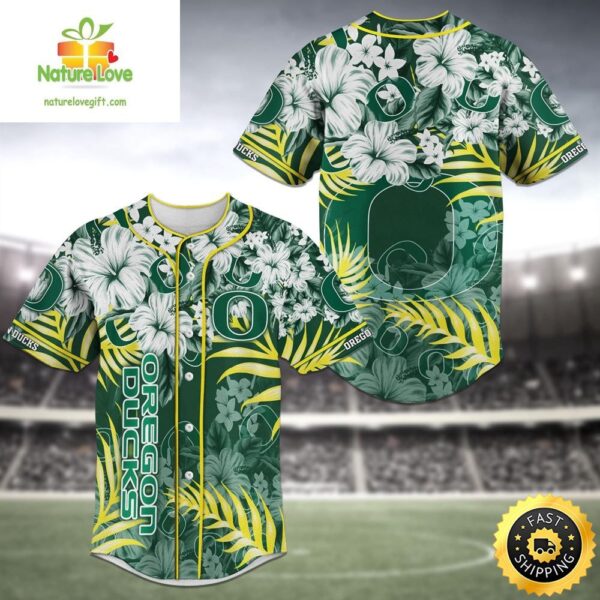 Oregon Ducks Flower Classic NCAA Baseball Jersey Shirt