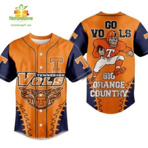 Tennessee Volunteers Go Vols Big Orange Country Baseball Jersey