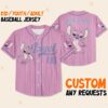 Disney Lilo and Stitch Pink Baseball Jersey Disneyland