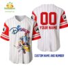 Disney Mickey & Friends 3D Name Number Baseball Jersey White Red