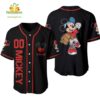 Disney Mickey Mouse Custom Name Number Baseball Jersey Black