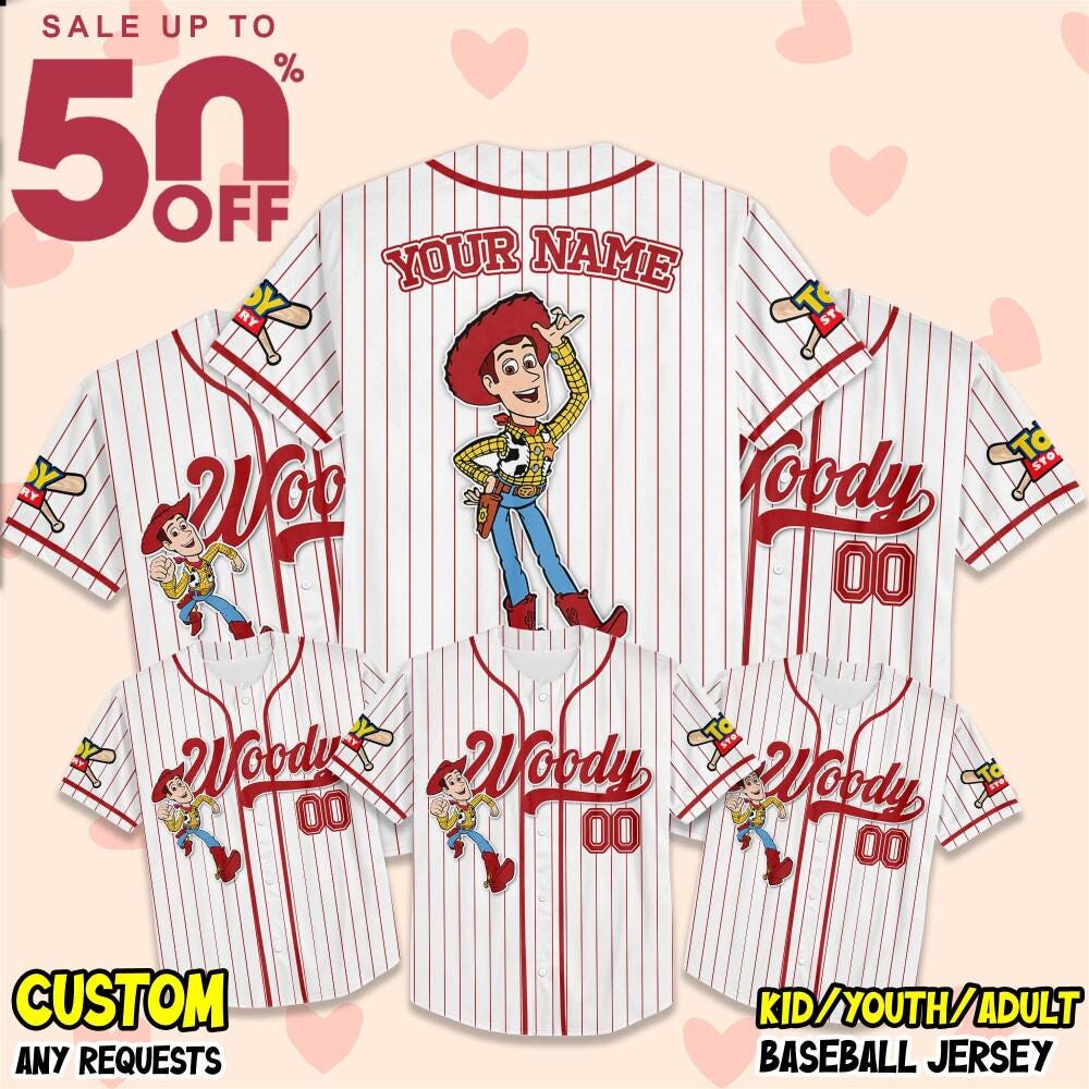 Disney Toy Story Woody Baseball Jersey Gift for Fans