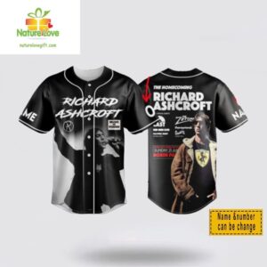 Richard Ashcroft Baseball Jersey Custom Name Number Homecoming Show