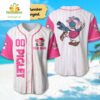 Custom Pink Piglet Christmas Baseball Jersey Name Number