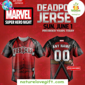Toledo Mud Hens x Deadpool Marvel Special Baseball Jersey