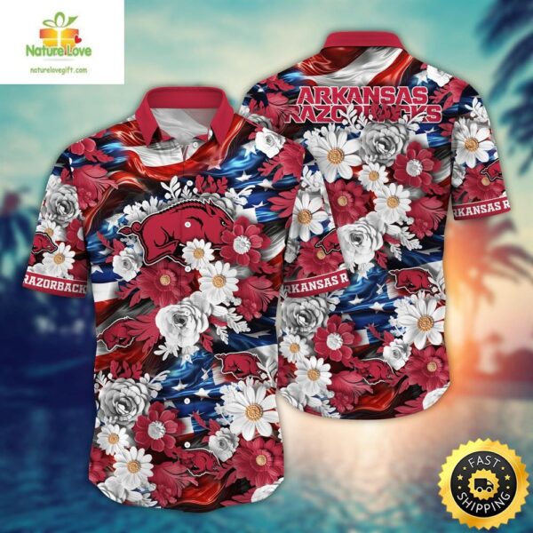 Arkansas Razorbacks NCAA2 Hawaii Shirt Independence Day