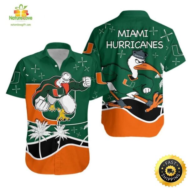 Miami Hurricanes Hawaiian Shirt Beach Gift For Friend