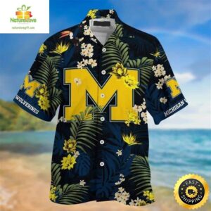Michigan Wolverines Hawaiian Shirt Beach Gift For Sports Lovers