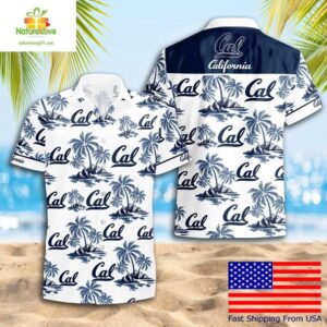 California Golden Bears Hawaiian Shirt Coconut Tree Logo Summer